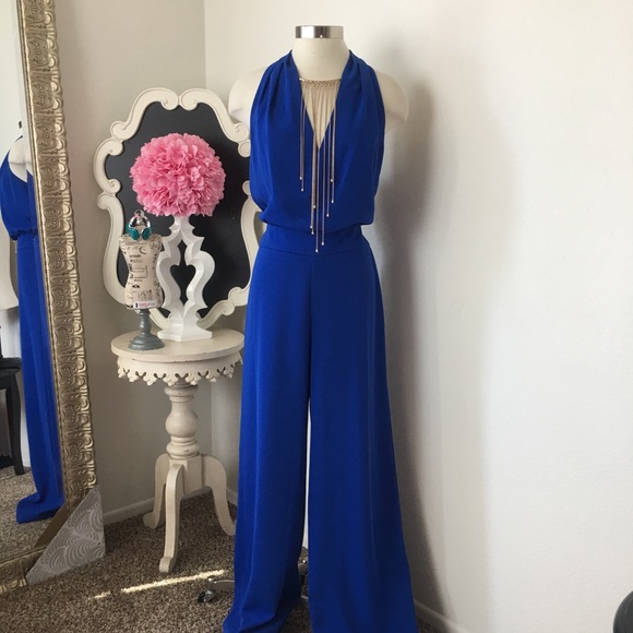 ❤️SOLD IN Boutique ❤️ Nine West Blue Jumpsuit - Picture 3 of 7